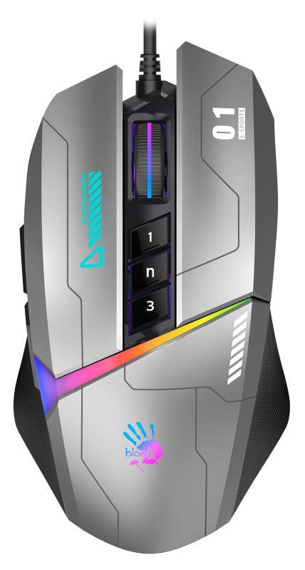 мышь оптическая bloody w60 max gun (10000dpi) usb (10but) сер./черн. a4tech 1529877 от BTSprom.by