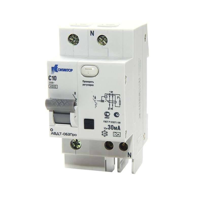 выключатель диф. тока 2п 16а 30ма тип a ад-063 контактор 7000601 от BTSprom.by