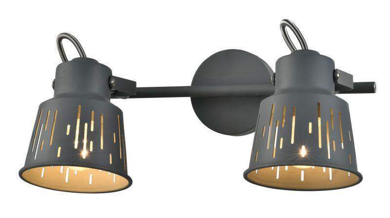 светильник настенно-потолочный спот kalma 7059-702 2хе27 40вт поворотный с выключателем rivoli б0055013 от BTSprom.by