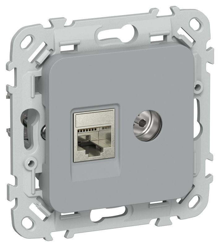 розетка 2-м сп flite рктв5е-2-1-флс rj45/tv кат.5e stp механизм сер. iek fi-ak21-1-k03 от BTSprom.by