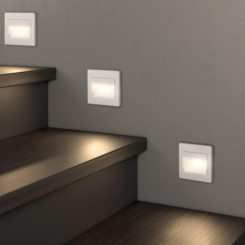  Светильник LED 1Вт 3000К IP20 встраив. в стену пластик бел. DENKIRS 538897 фото в каталоге от BTSprom.by