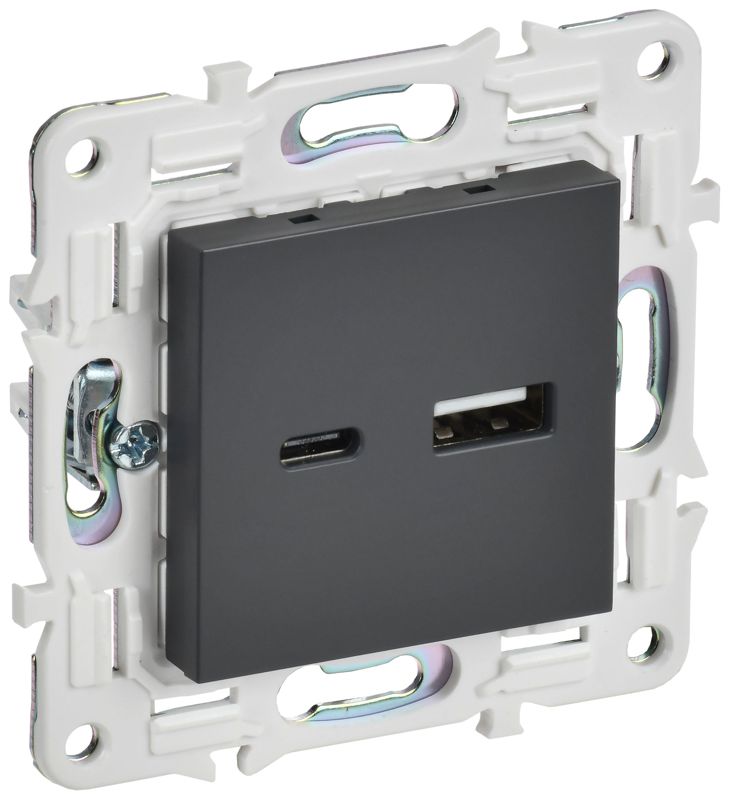 розетка usb a+c 3.1а skandy sk-r14t титан iek sk-u22-d31-k48 от BTSprom.by