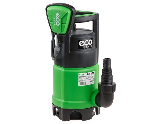 насос погружной для загрязненной воды eco dp-753, 750вт (750 вт, 13000 л/ч, 9 м) dp-753 от BTSprom.by
