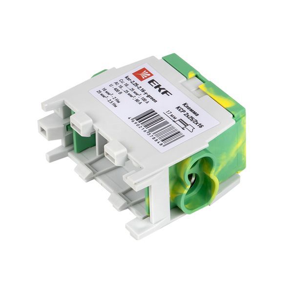  Клемма распределительная КСР с двойн. винтом 2х25/2х16 желт./зел. PROxima EKF ksr-2.25-2.16-y-green фото в каталоге от BTSprom.by