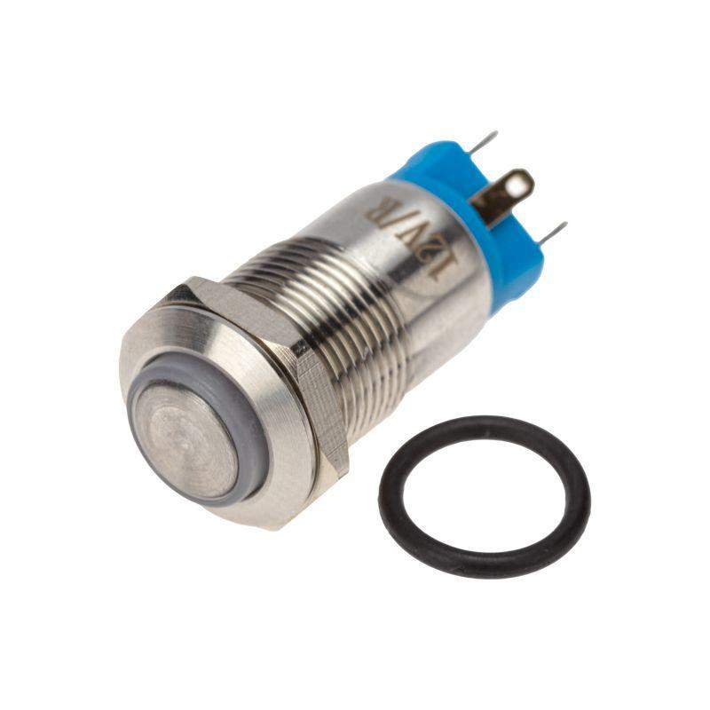  Кнопка антивандальная d12 12В без фикс. (2с) OFF-(ON) красн. Rexant 36-3210 фото в каталоге от BTSprom.by