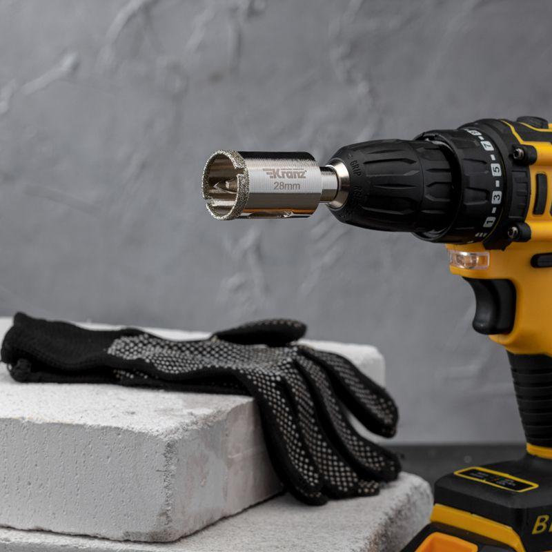  Коронка алмазная 28мм по керамограниту с центровочным сверлом Kranz KR-92-0009 фото в каталоге от BTSprom.by