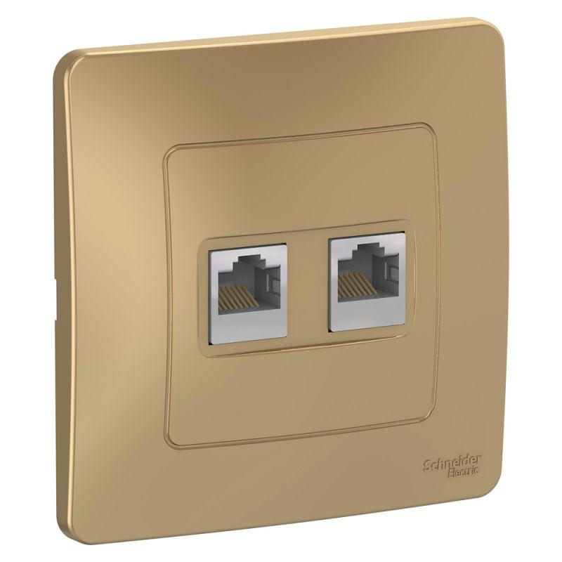 розетка компьютерная 2-м сп blanca rj45 кат.5e титан se blnis045454 от BTSprom.by