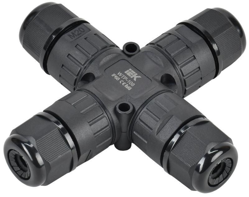 коннектор кабельный герметичный wtp-108 3 pin ip68 iek uwc10-x-024-3-68 от BTSprom.by