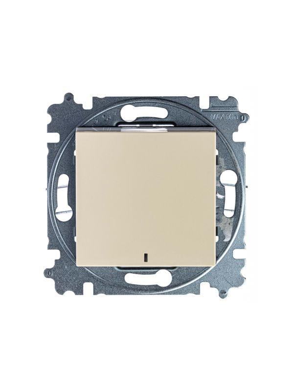  Переключатель 1-кл. СП Levit IP20 с подсветкой ориентацион. сл. кость/бел. ABB 2CHH590646A6017 фото в каталоге от BTSprom.by