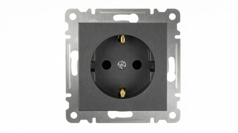 розетка 1-м сп karea 16а ip20 с заземл. механизм дым. металлик makel 57050028 от BTSprom.by