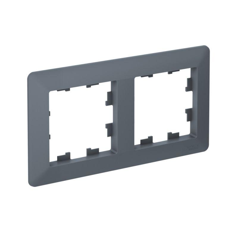 рамка 2-м atlasdesign air грифель/дым. черн. se atn220702 от BTSprom.by