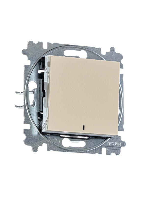  Выключатель 1-кл. СП Levit IP20 с подсветкой сл. кость/бел. ABB 2CHH590146A6017 фото в каталоге от BTSprom.by