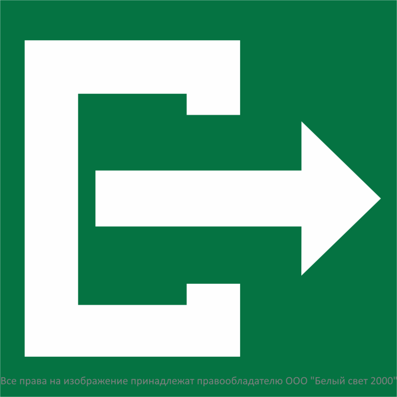 знак безопасности npu-1818.c07 "выход" белый свет a32740 от BTSprom.by
