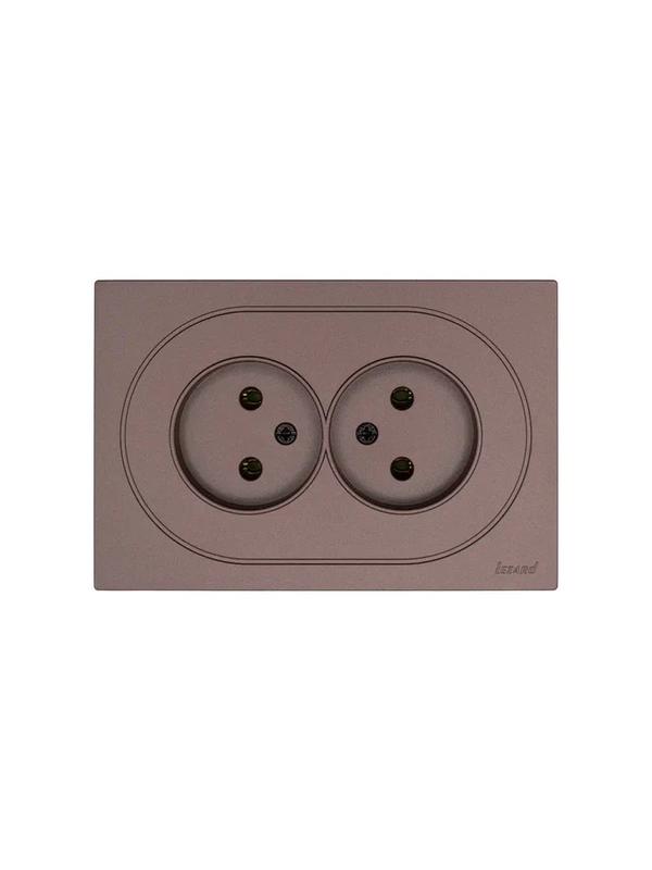 розетка 2-м сп osen без заземл. пбт механизм шоколад lezard 743-7300-128b от BTSprom.by