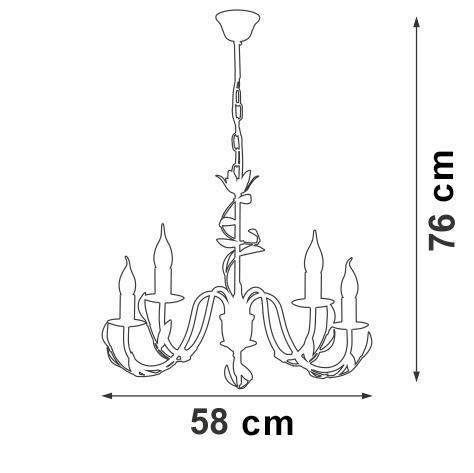 люстра 5xe14 макс. 40вт vitaluce v1832-0/5 от BTSprom.by