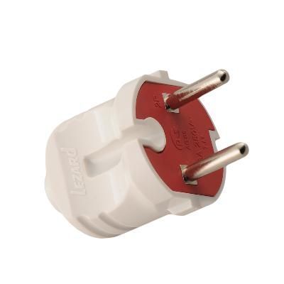 вилка accessories 1ф 6а без заземл. бел. lezard 715-0101-601 от BTSprom.by