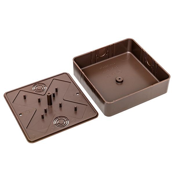  Коробка разветвительная КМР-030-032 100х100х28 темн. дерево PROxima EKF plc-kmr-030-032-t фото в каталоге от BTSprom.by