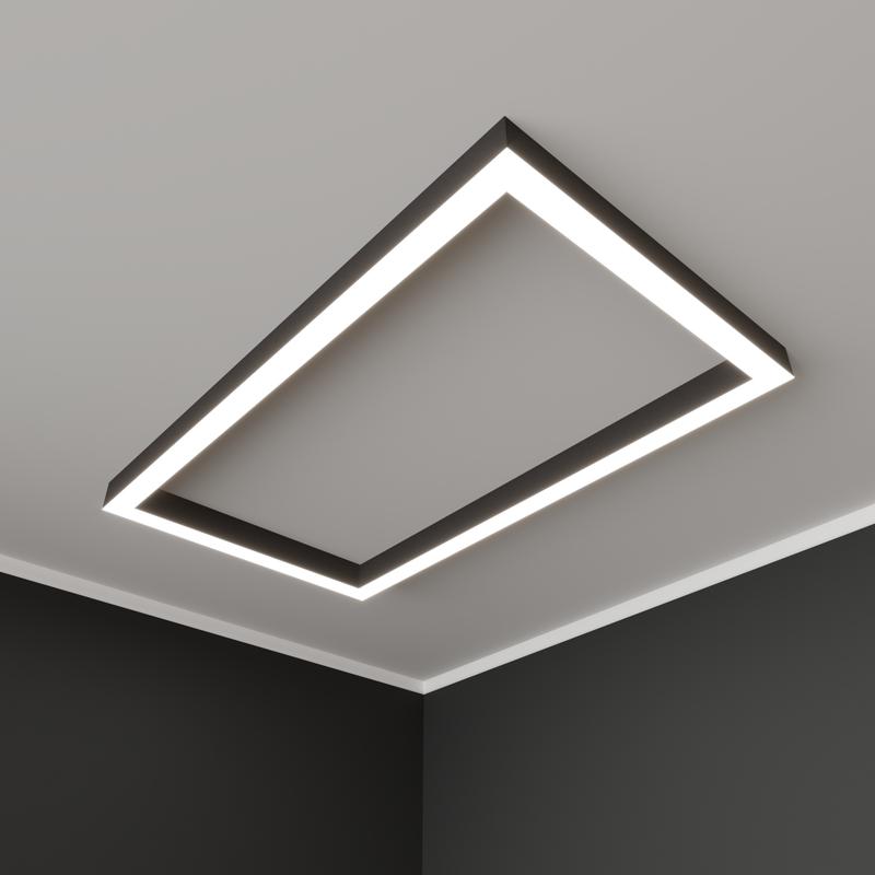 светильник светодиодный rve-pls5070-cuadro-1011-n 78вт 4000к 1011х531х70мм сег. 771мм 50х70мм прямоугольник накладной ral9006 муар сер. rvelektro rve00018717 от BTSprom.by