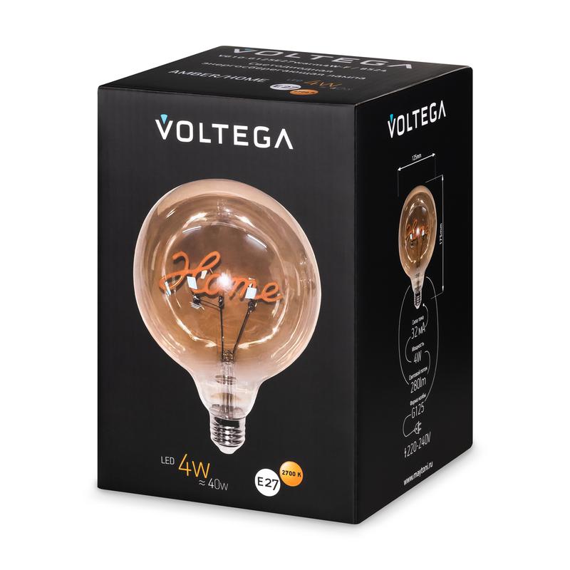 Лампа светодиодная филаментная Loft 271 G125 4Вт 2700К E27 Voltega 8524 фото в каталоге от BTSprom.by