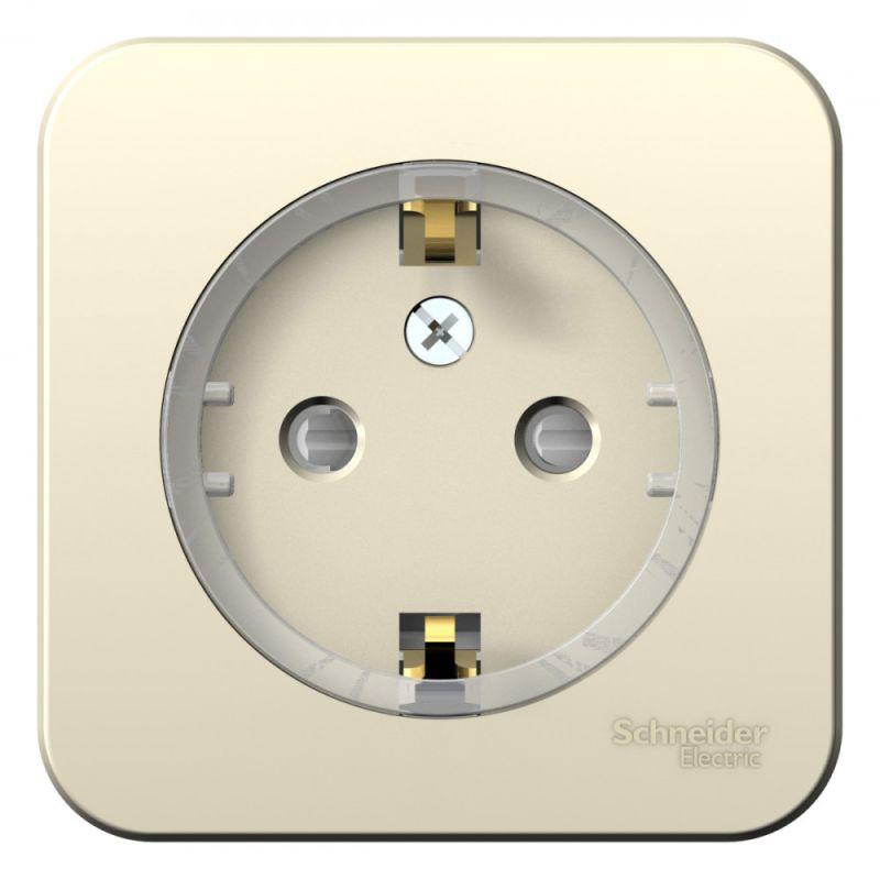 розетка 1-м оп blanca 16а ip20 250в с заземл. защ. шторки с изолир. пластиной (компакт) молоч. se blnra111112 от BTSprom.by