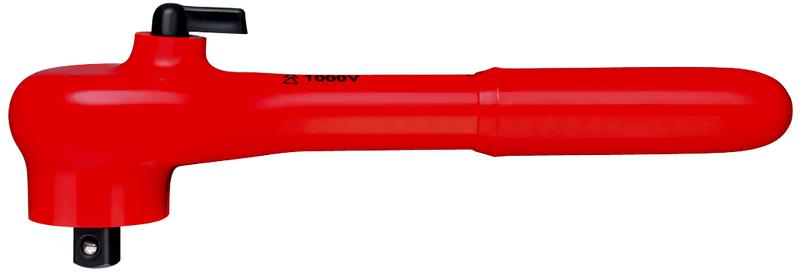 рукоятка трещоточная vde 1000в dr 3/8дюйм с флажковым переключателем l-190мм диэлектрическая knipex kn-9831 от BTSprom.by