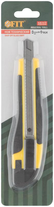  Нож технический 9мм усиленный прорезиненный FIT 10212 фото в каталоге от BTSprom.by