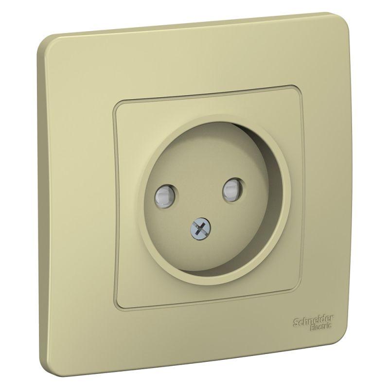 розетка 1-м сп blanca 16а ip20 250в без заземл. защ. шторки беж. se blnrs000117 от BTSprom.by