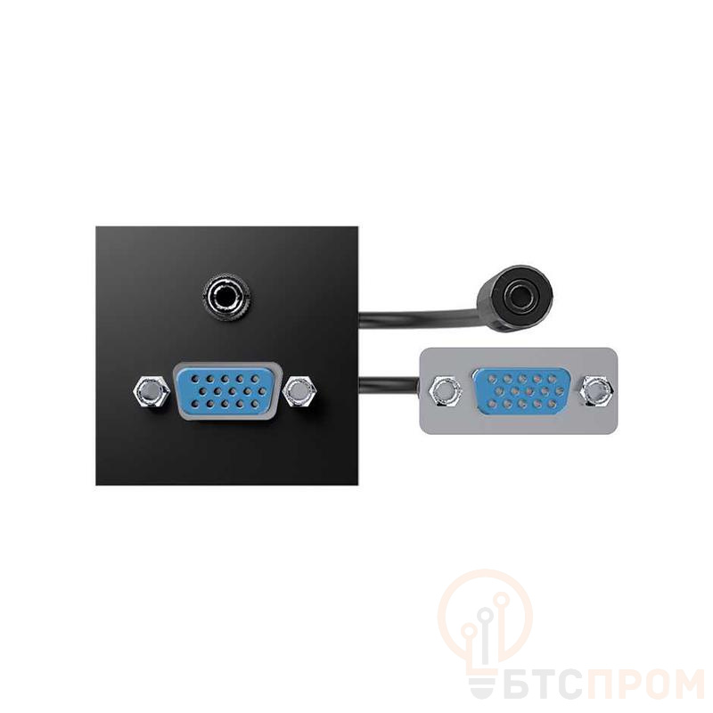 Модуль с адаптером проходной VGA + MiniJack мама/мама черн. Simon 400 40000191-038 фото в каталоге от BTSprom.by  Модуль с адаптером проходной VGA + MiniJack мама/мама черн. Simon 400 40000191-038 фото в каталоге от BTSprom.by