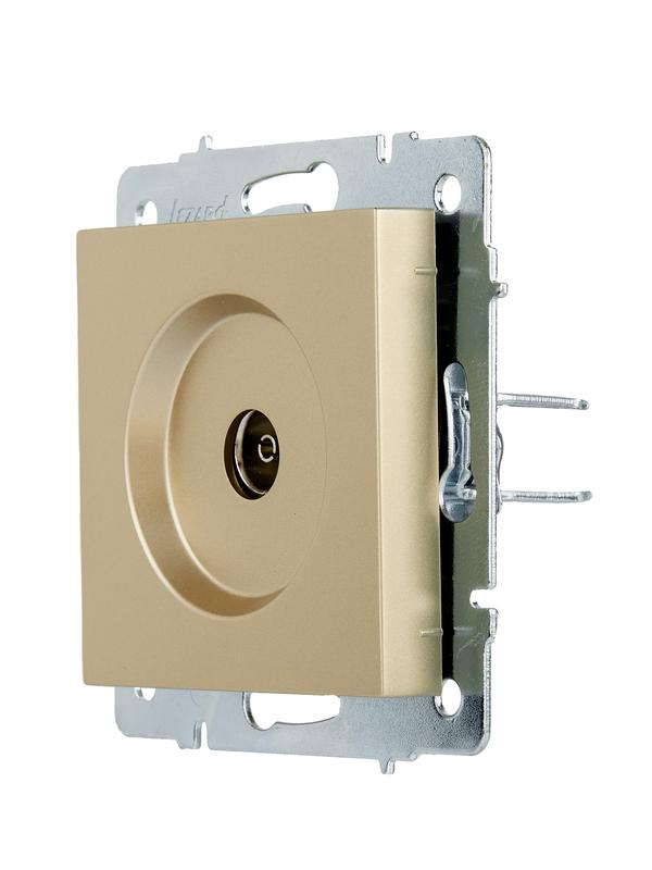  Розетка ТВ оконечная VESNA зол. LEZARD 742-3688-130 фото в каталоге от BTSprom.by