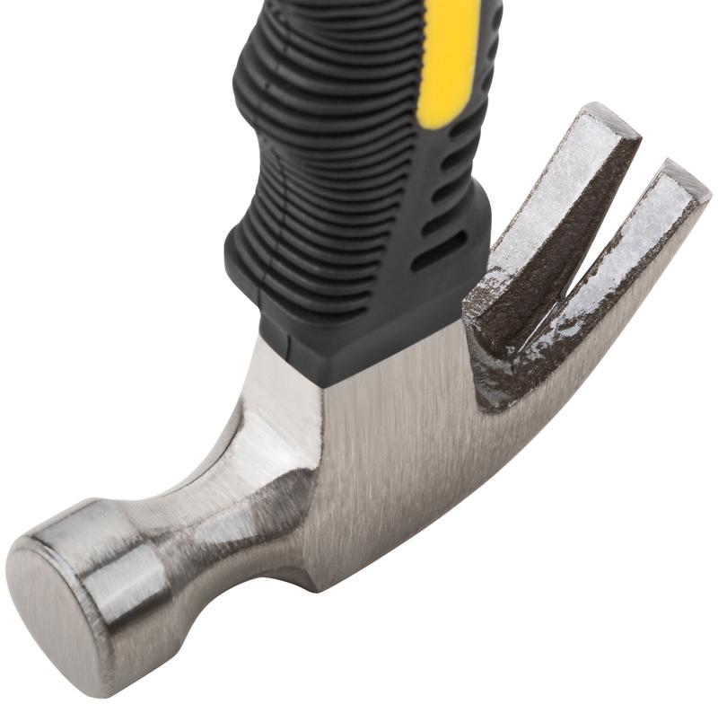  Молоток-гвоздодер укороченный 25мм 225г фибергласовая обрезиненная ручка FIT 44770 фото в каталоге от BTSprom.by