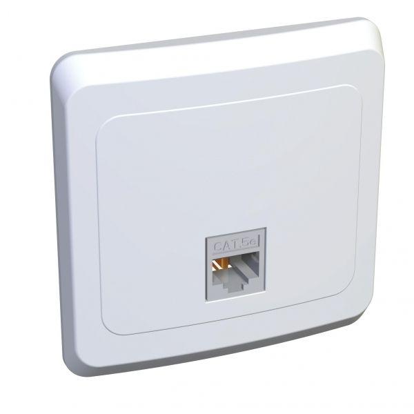 розетка компьютерная 1-м сп этюд rj45 кат.5e бел. se komc-001b от BTSprom.by