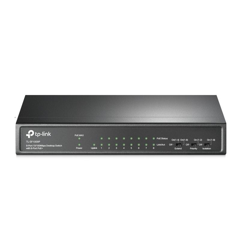коммутатор tl-sf1009p 9-портовый 10/100мбит/с с 8 портами poe+ настол. tp-link 1796170 от BTSprom.by