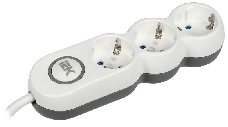 удлинитель 3х3м с заземл. 16а ip20 uno у03в 2p+pe 250в 3х1.5 iek wyp53-16-03-03-zk от BTSprom.by