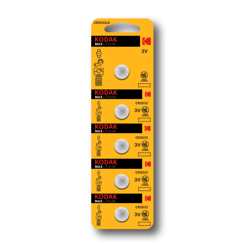 элемент питания литиевый cr2032 max lithium (блист.5шт) kodak б0018717 от BTSprom.by