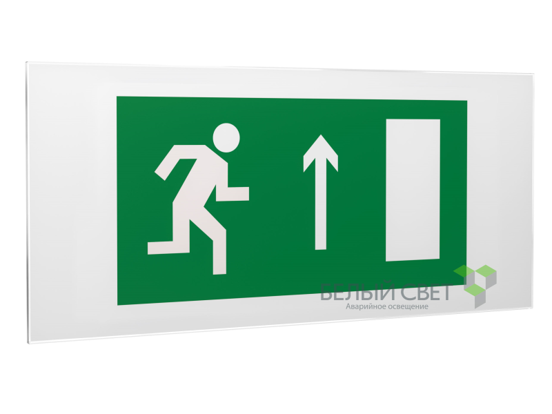 знак безопасности ps-50206.e11"напр. к эвакуационному выходу прямо (прав.)" белый свет a13758 от BTSprom.by