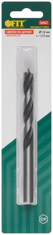 Сверло по дереву CrV Профи 10мм FIT 36067 фото в каталоге от BTSprom.by