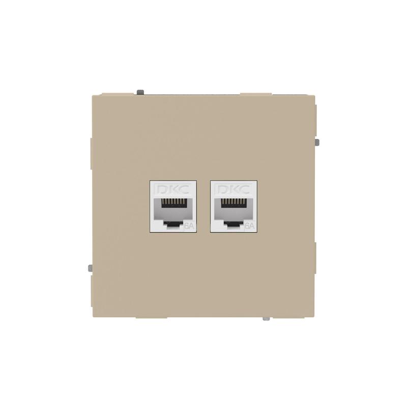 розетка компьютерная 2-м kant rj45 кат.6a без шторки ванильн. марципан dkc 7015674 от BTSprom.by