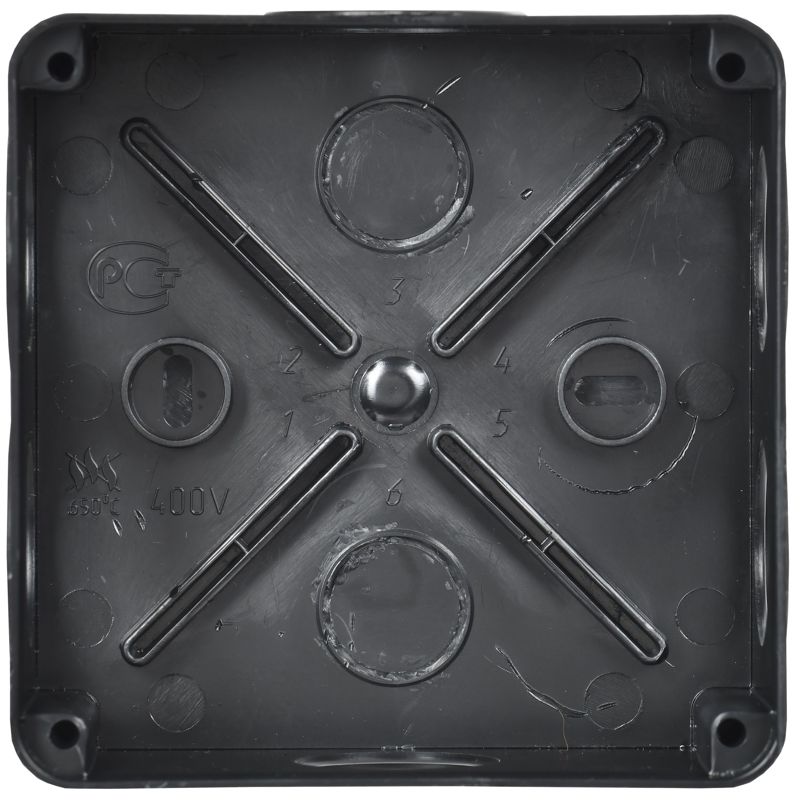  Коробка распаячная КМ41233 100х100х50мм IP44 6 вводов черн. IEK UKO11-100-100-050-K02-44 фото в каталоге от BTSprom.by