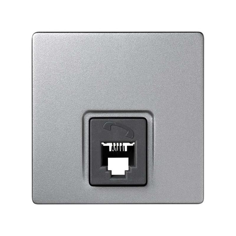розетка телефонная оп simon73 loft rj11 алюм. simon 73480-63 от BTSprom.by