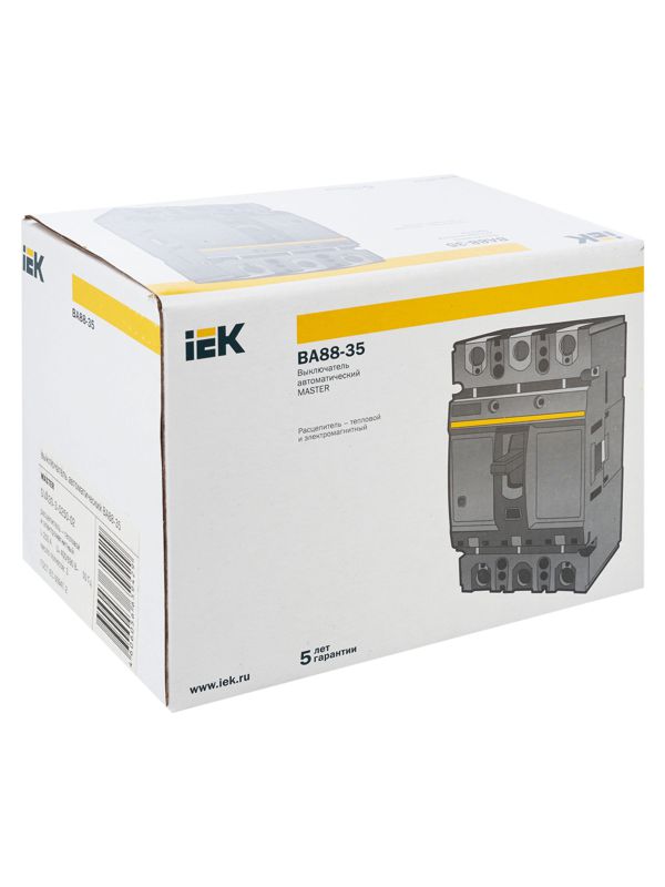  Выключатель автоматический 3п 250А 35кА ВА88-35 MASTER IEK SVA30-3-0250-02 фото в каталоге от BTSprom.by