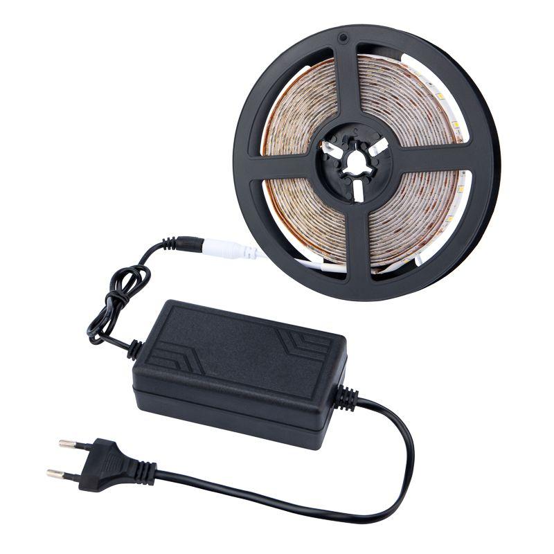  Комплект светодиодной ленты 5м с блоком питания IP65 холод. бел. 6500К Lamper 142-401 фото в каталоге от BTSprom.by