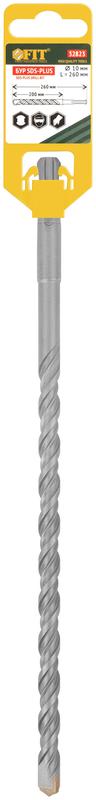  Бур по бетону SDS PLUS профи W-образная вставка двойная спираль 10х260мм FIT 32823 фото в каталоге от BTSprom.by