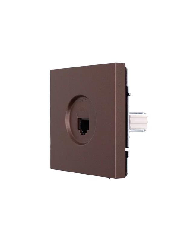  Розетка компьютерная 1-мест. СП ZIMA IP20 шоколад LEZARD 704-7388-140 фото в каталоге от BTSprom.by