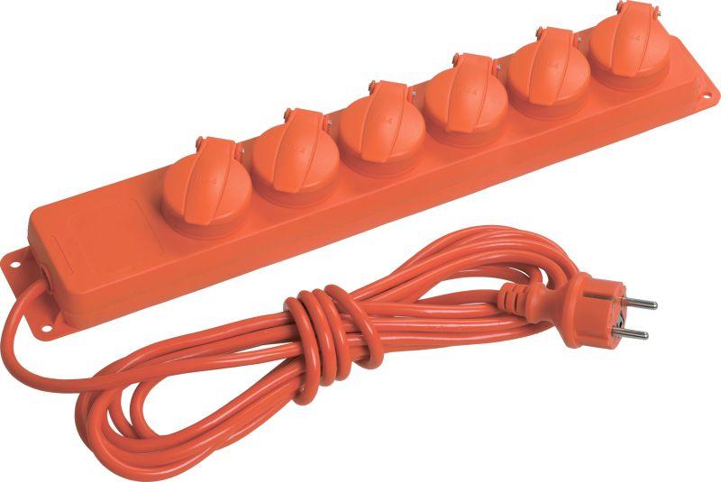 удлинитель 6х5м 16а ip44 у06в 2p+pe 250в 3х1 с защ. крышкой iek wyp10-16-06-05-44-n от BTSprom.by