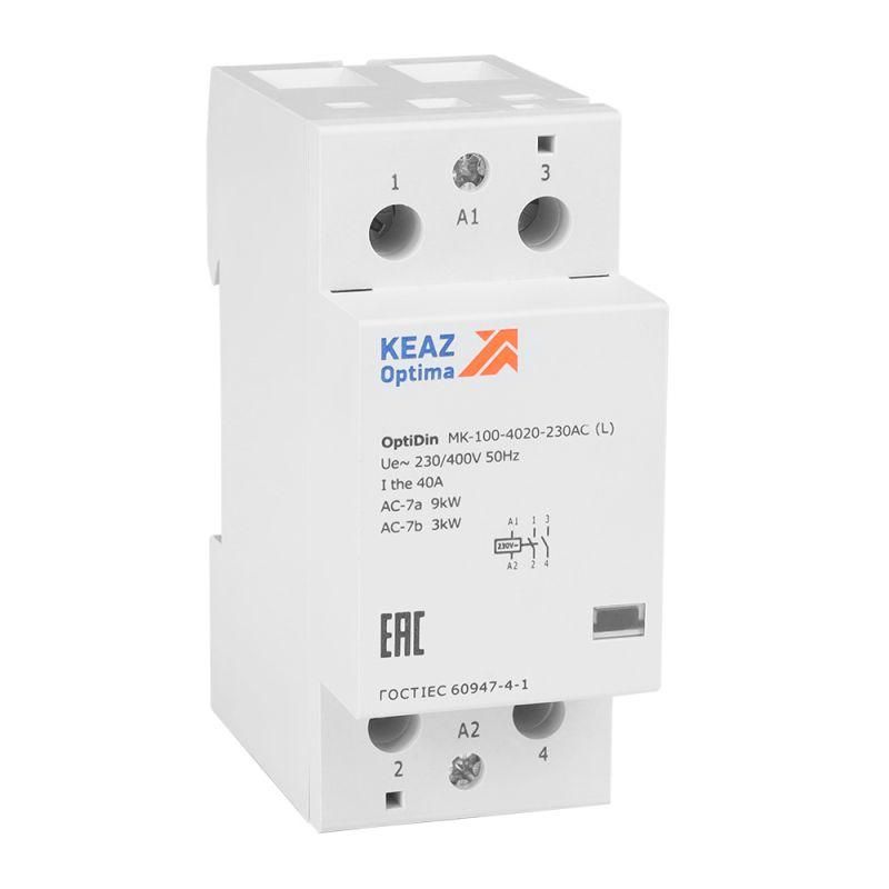 контактор модульный optidin mk-100-4020-230ac (l) кэаз 343732 от BTSprom.by