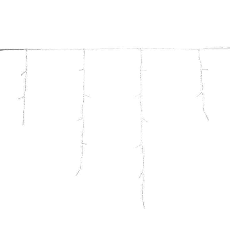  Гирлянда светодиодная "Айсикл" (бахрома) 5х0.6м 112LED тепл. бел. 3.4Вт 230В IP44 эффект мерцания провод прозр. Neon-Night 255-526 фото в каталоге от BTSprom.by