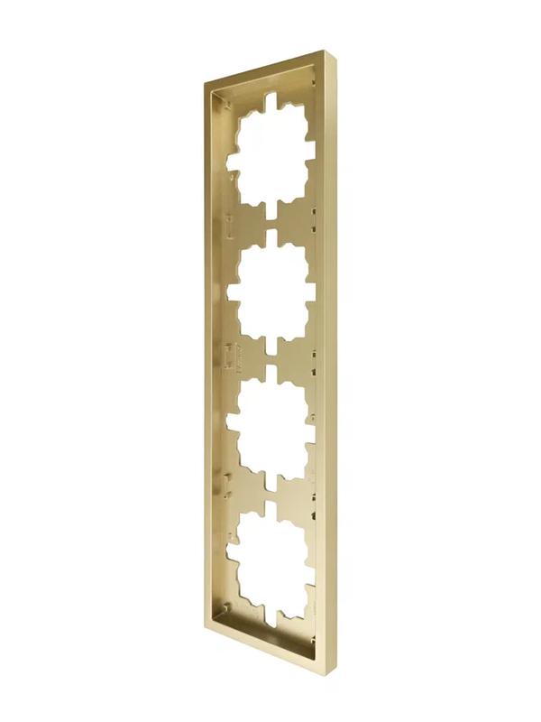  Рамка 4-мест. горизонт. ZIMA зол. LEZARD 704-3600-149 фото в каталоге от BTSprom.by