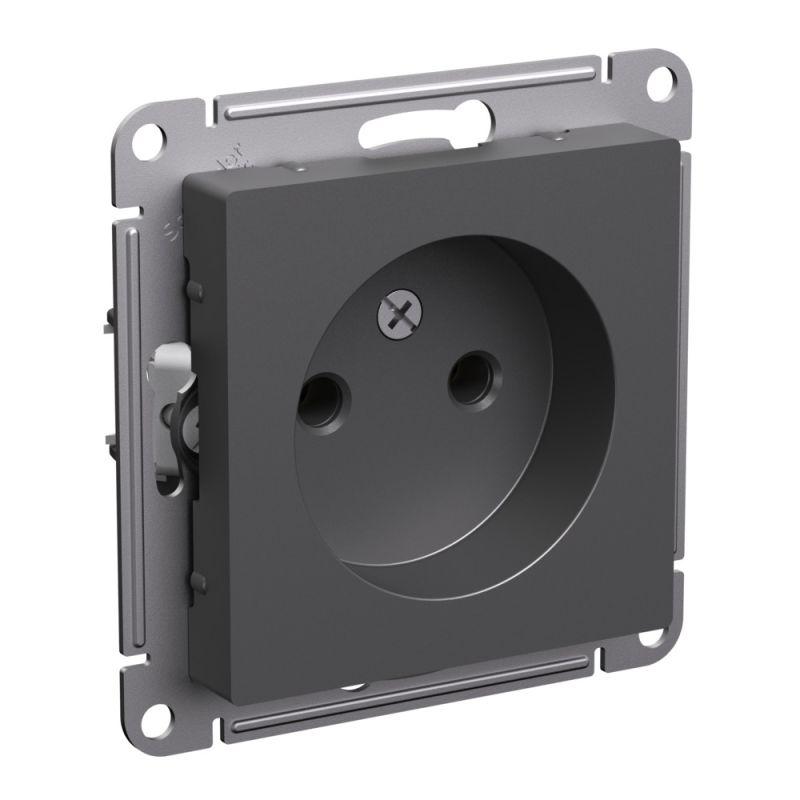 розетка atlasdesign 16а без заземл. без шторок механизм базальт se atn001441 от BTSprom.by