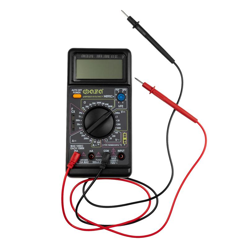  Мультиметр цифровой M890C+ ФАZА 5008816 фото в каталоге от BTSprom.by