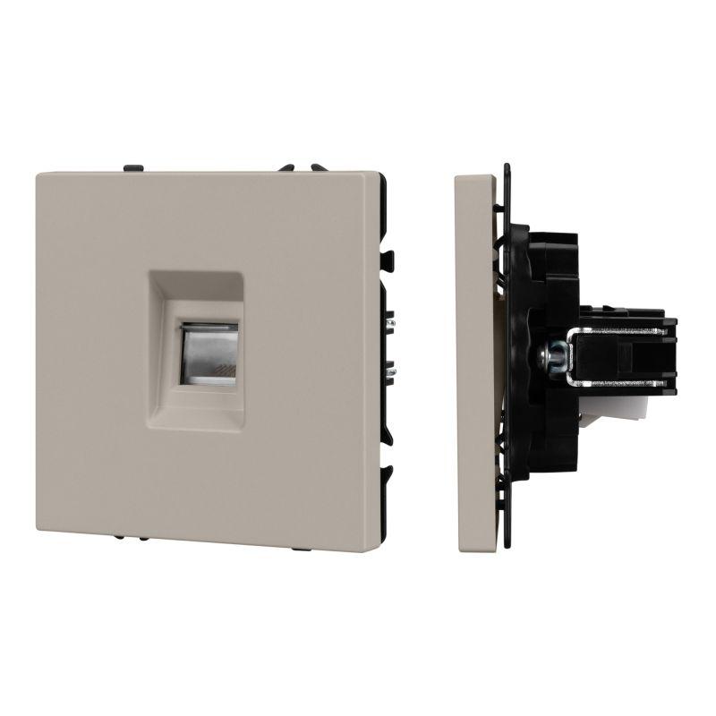 розетка компьютерная arl nobe софт-тач кашемир sct-mpc1-sfpl-ca (rj-45 cat6) arlight 059438(1) от BTSprom.by
